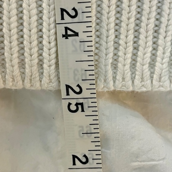 Zara Cotton Sweater, Mock Neck, Classic White, Medium - Picture 5 of 8